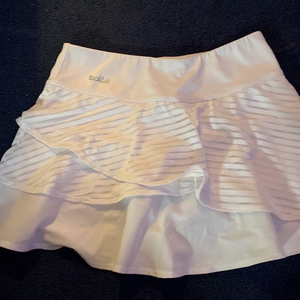 White Bollé tennis skirt with parallel lining and shorts attached